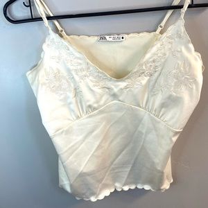 zara cami silk top
